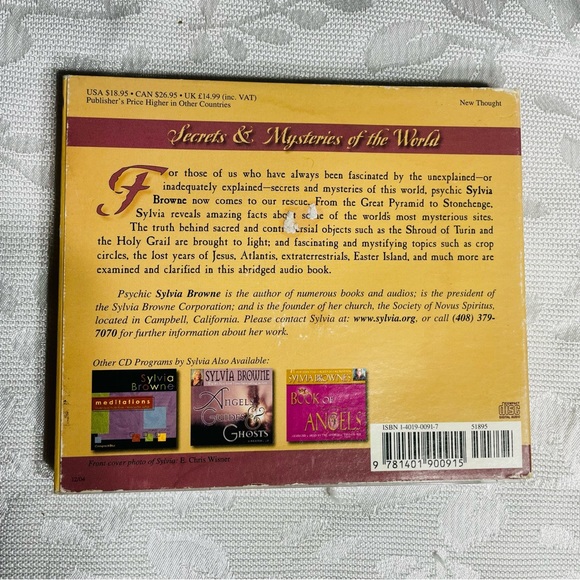 Sylvia Browne 2 cd Secrets and Mysteries of the World Book audiobook - Picture 2 of 8